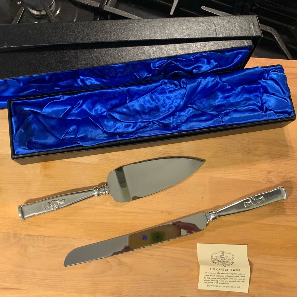 Pewter Cake Cutting Set - Waterford of Ireland